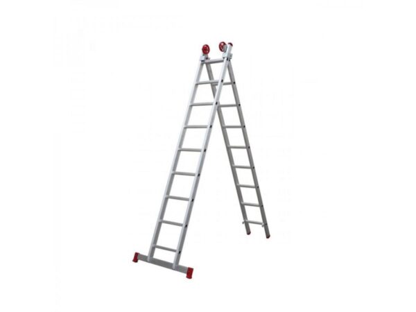 ESCADA EXTENSIVA ALUMINIO 9 DEGRAUS 9X2 BOTAFOGO COD: 3485